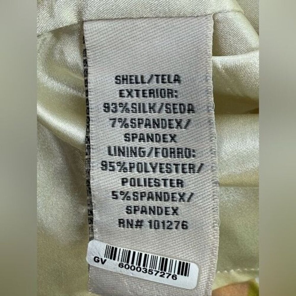 ECI NY Floral Mini Dress Ruffled Neckline Silk Blend Sleeveless Colorful Size 2 - Picture 10 of 11